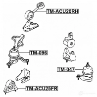 Подушка двигателя, опора FEBEST tmacu20rh ERUQNX F 1424863104 4056111130521 - Изображение 2