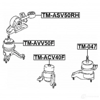 Подвеска, двигатель FEBEST TM-ASV50RH 1440024622 B HD7RPW - Изображение 2