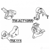 Подушка двигателя, опора FEBEST 3829893 tmact10rr N KGN2 4056111108391 - Изображение 2