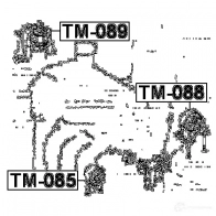 Подушка двигателя, опора FEBEST 3829850 3 9O6S7 4056111018652 tm088 - Изображение 2