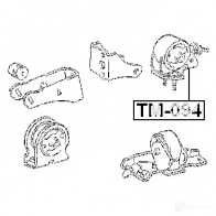 Подушка двигателя, опора FEBEST tm094 VW2S QA 4056111018683 3829856 - Изображение 2
