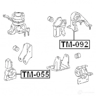 Подушка двигателя, опора FEBEST 3829837 4056111019260 Z 2S5MF tm055 - Изображение 2