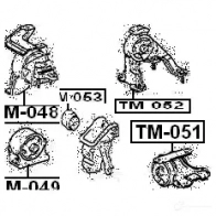 Подушка двигателя, опора FEBEST 4056111007137 tm049 33 VS7G 3829834 - Изображение 2