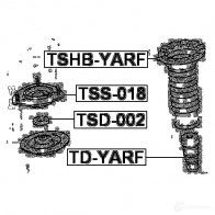 Отбойник амортизатора FEBEST tdyarf 4056111013206 ET6X 6O 3829757 - Изображение 2