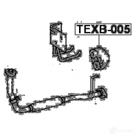 Крепление глушителя, набор FEBEST 4056111008110 3829798 texb005 GRWW 29T - Изображение 2