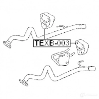 Крепление глушителя, набор FEBEST 3829796 115L 75 texb003 4056111008134 - Изображение 2
