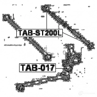 Подвеска, рычаг независимой подвески колеса FEBEST TAB-ST200L 0K DD11 1440024611 - Изображение 2