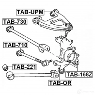 Сайлентблок FEBEST tab710 3829589 U MKMLB 4056111027708 - Изображение 2