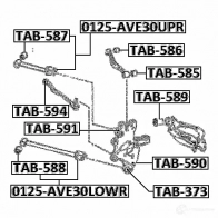 Сайлентблок FEBEST 4056111122212 tab585 1424957489 E1T7 B - Изображение 2