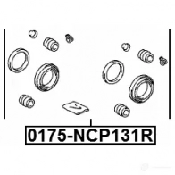 Ремкомплект суппорта FEBEST 0175ncp131r DM9 YR65 3821563 4056111107233 - Изображение 2