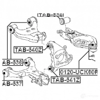 Сайлентблок FEBEST 3829556 4056111095073 DEMWI N tab536 - Изображение 2