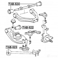 Сайлентблок FEBEST tab522 1423716140 4056111085982 PB1 HR - Изображение 2