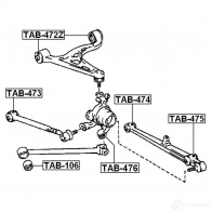 Сайлентблок FEBEST 4056111064857 tab475 D 9XJHR 3829499 - Изображение 2