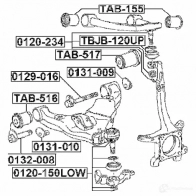 Сайлентблок FEBEST 3829540 tab516 X PYBN 4056111081816 - Изображение 2