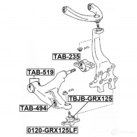 Сайлентблок FEBEST tab494 4056111076034 XBYB B 3829518 - Изображение 2