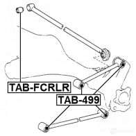 Сайлентблок FEBEST tab499 6571 X9 4056111080239 3829523 - Изображение 2