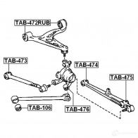 Сайлентблок FEBEST KXBZS AI tab472rub 3829495 4056111064673 - Изображение 2