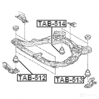 Сайлентблок задней балки FEBEST 4056111080482 3829537 T KHHTR tab513 - Изображение 2