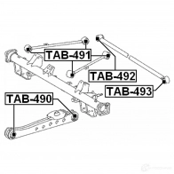 Сайлентблок FEBEST tab490 4056111074801 3829514 5A 0V4M7 - Изображение 2