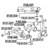 Сайлентблок FEBEST tab466 3DW ZN 4056111059112 3829489 - Изображение 2