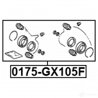 Ремкомплект суппорта FEBEST E2D 6JY 3821547 4056111084077 0175gx105f - Изображение 2