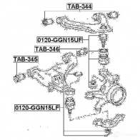 Сайлентблок FEBEST 3829430 JR2E KQ tab344 4056111063164 - Изображение 2