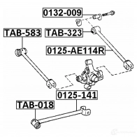 Сайлентблок FEBEST 4056111034751 tab323 BVU C0 3829410 - Изображение 2