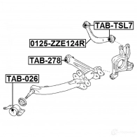 Сайлентблок FEBEST 3829380 IMI 4YIK 4056111009520 tab278 - Изображение 2