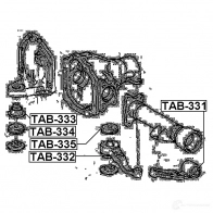Крепление дифференциала FEBEST 4056111062679 tab331 3829417 G8PA JZ6 - Изображение 2
