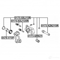 Ремкомплект суппорта FEBEST M R392O 4056111092515 0175gsj15r 3821541 - Изображение 2