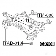 Сайлентблок FEBEST tab310 U L0TRZ8 4056111017600 3829402 - Изображение 2