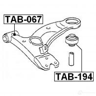 Сайлентблок FEBEST 3829338 AI TWTG tab194 4056111030128 - Изображение 2