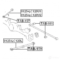 Сайлентблок FEBEST tab159 3829311 6DO EFC 4056111004297 - Изображение 2