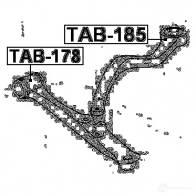 Сайлентблок FEBEST 09XFT QO 3829335 4056111038711 tab185 - Изображение 2