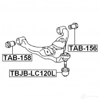 Сайлентблок FEBEST 3829310 TK2 9ZN 4056111012438 tab158 - Изображение 2