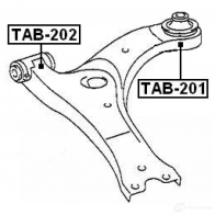 Сайлентблок FEBEST tab202 3829345 J FC9H 4056111004440 - Изображение 2