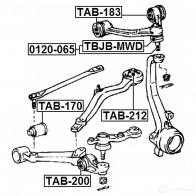 Сайлентблок FEBEST 47 9B7 3829333 4056111002637 tab183 - Изображение 2