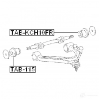 Сайлентблок FEBEST 3829279 4056111002828 tab115 KI2JQ 2 - Изображение 2