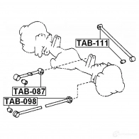 Сайлентблок FEBEST 3829276 XSET RVN 4056111002781 tab111 - Изображение 2
