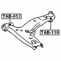 Сайлентблок FEBEST 2S23 1VZ 3829275 tab110 4056111009506 - Изображение 2