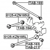 Сайлентблок FEBEST 3829315 tab164 J 2B29P 4056111027890 - Изображение 2