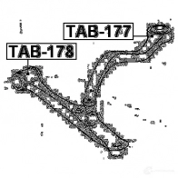 Сайлентблок FEBEST tab177 3829328 G LRBY 4056111005096 - Изображение 2