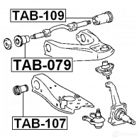 Сайлентблок FEBEST 3829248 4056111075389 S GWT9K tab079 - Изображение 2