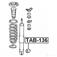Втулка амортизатора FEBEST 3829298 4056111004259 tab136 R ZCM04 - Изображение 2