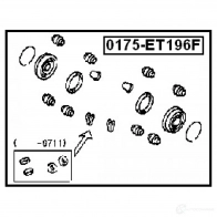 Ремкомплект суппорта FEBEST TM KS9T 4056111021591 0175et196f 3821528 - Изображение 2