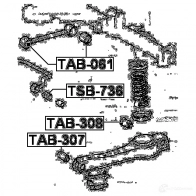 Сайлентблок FEBEST tab061 4056111004457 FTK75Q G 3829234 - Изображение 2