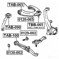 Сайлентблок FEBEST 4056111003528 3829256 H0D0C 8 tab090 - Изображение 2