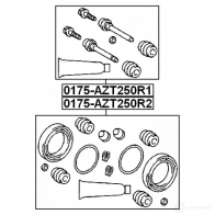 Ремкомплект суппорта FEBEST 14YM4 PI 3821526 0175azt250r2 4056111048994 - Изображение 2