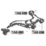 Сайлентблок FEBEST tab058 VG A570 4056111000404 1033137316 - Изображение 2