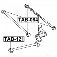 Сайлентблок FEBEST 3829252 tab084 4056111000329 RP7 J4P - Изображение 2